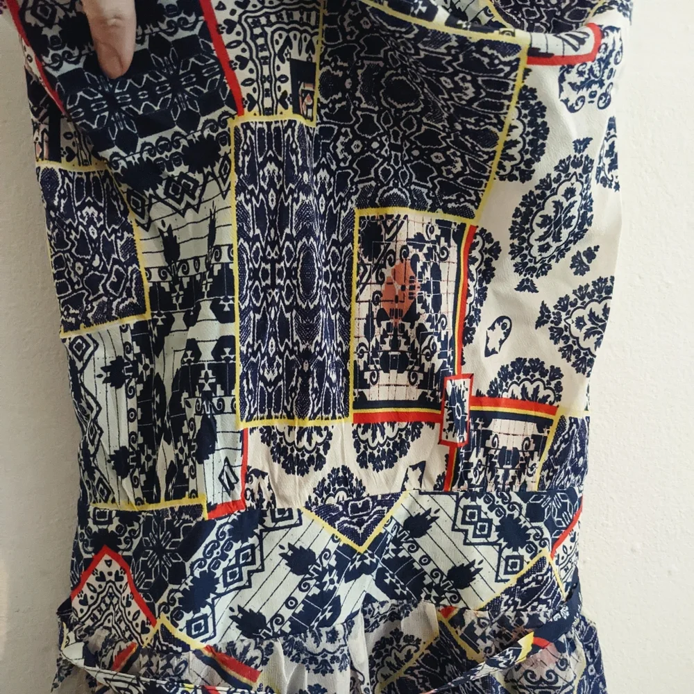 Silk Maxi Dress XS - Revolve Gypsy 05 Adari Boho Paisley Printed Strapless